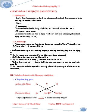 Chuyên đề luyện thi THPT Quốc gia  môn Tiếng Anh - Chuyên đề 04 Câu bị động (Passive voice)